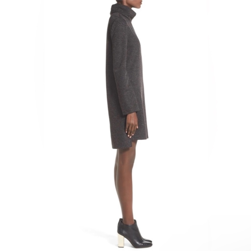WAYF Rip Knit Turtleneck Shift Dress
